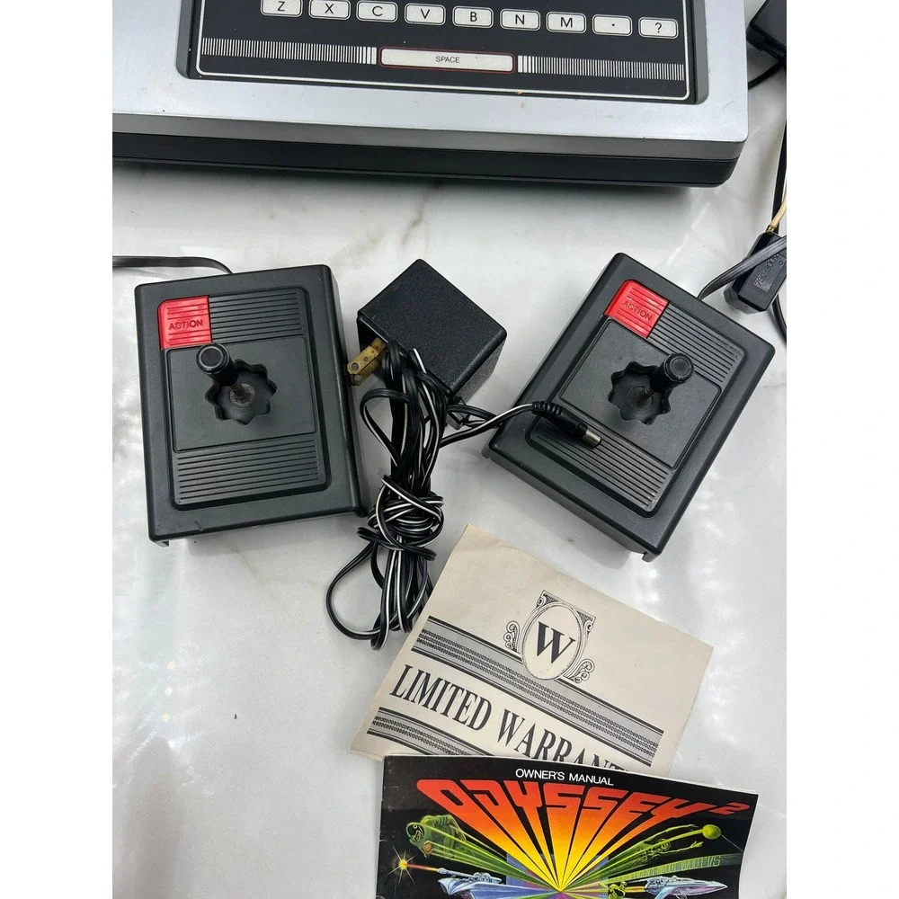 Vintage Magnavox Odyssey 2 Video Game System Console with Box and Joysticks